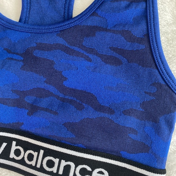 New Balance blue camo sports racerback bra - Picture 4 of 16